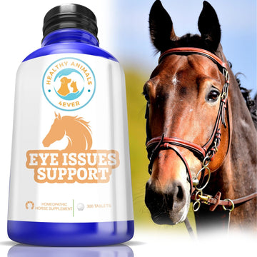 All-Natural Horse Eye Health Support - Maintains Normal Mineral Levels for Horses Eyes - Eye Supplements for Horses - Homeopathic & Highly Effective - 300 Tablets