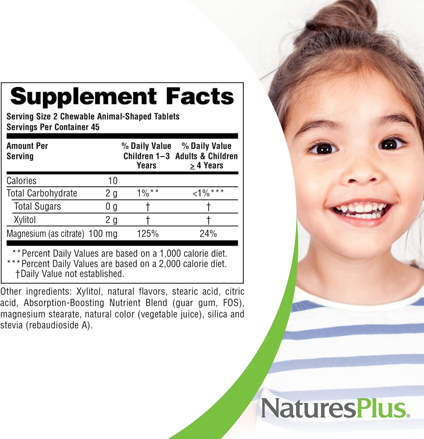 Naturesplus Animal Parade Source Of Life Sugar-Free Magkidz Children'S Magnesium Supplement - Natural Cherry Flavor - 90 Chewable Tablets - Bone & Muscle Health Support - Gluten-Free - 45 Servings