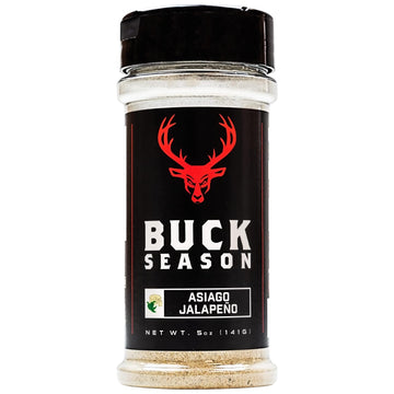Buck Season - Low Sodium, No MSG, Gluten Free, All Natural, Gourmet Healthy Meal Prep Seasoning (Asiago Jalapeño)