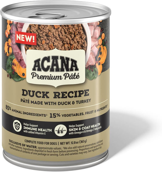 Acana Premium Pate™ Wet Dog Food, Duck Recipe, 12.8Oz Can (Case Of 12)