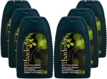 Badedas 3-In-1 Revitalizing Shower Gel Shampoo And Conditioner Made With Extract Of Horse Chestnut And The Distinctive Badedas Fragrance 200 Ml Pack Of 4