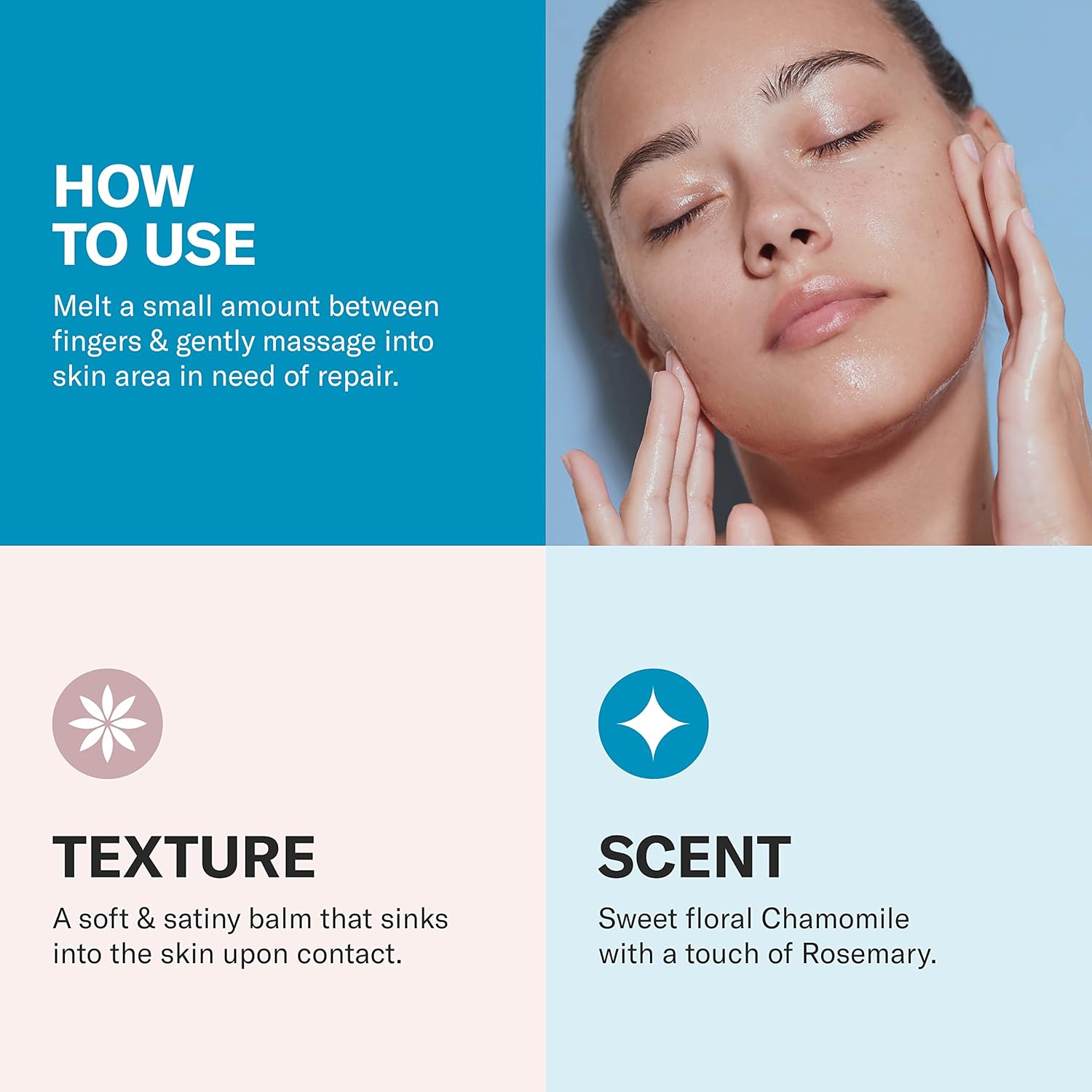 Odacite Skin Care - Face Moisturizer - Le-Blue Balm Repair Balm, Blue Chamomile & Shea Butter - Multipurpose Anti-Aging For Soft, Healthy & Nourished Skin - Mature, Dry Or Sensitive Skin : Beauty & Personal Care