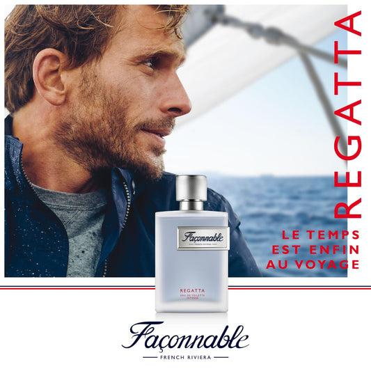 Façonnable - Regatta 3 Fl Oz (90Ml) - Eau De Toilette Intense Homme - Senteur Boisée & Aquatique