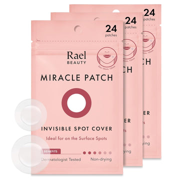 Rael Pimple Patches Miracle Invisible Spot Cover - Hydrocolloid Acne for Face, Blemishes and Zits Absorbing Patch, Breakouts Treatment Skin Care, Facial Stickers, 2 Sizes (72 Count)