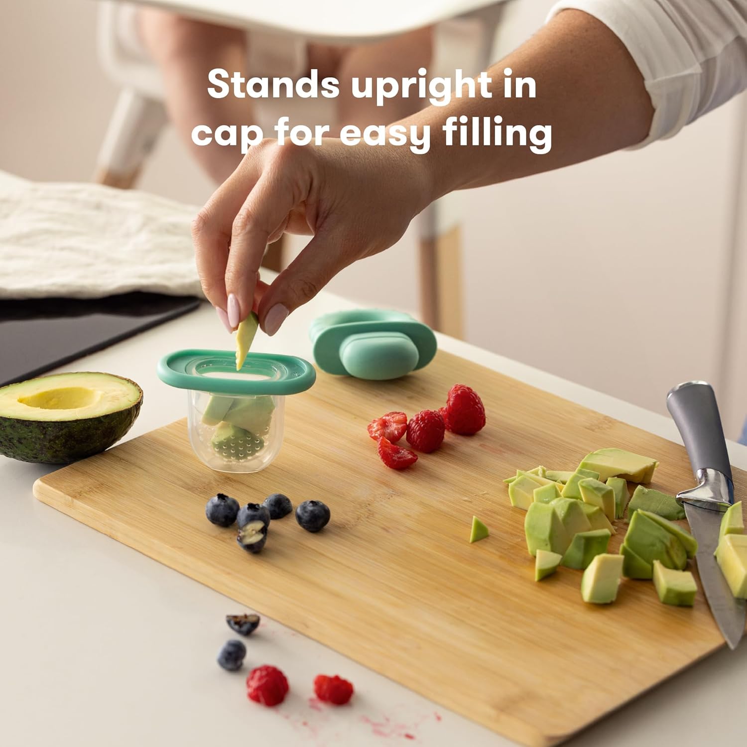 Frida Baby Push Pop Feeder, Baby Fruit Feeder, Baby Fruit Food Feeder to Safely Introduce New Foods, Fresh + Frozen Food Silicone Feeder for Babies, BPA Free, Dishwasher Safe | 3 Count, Teal : Baby