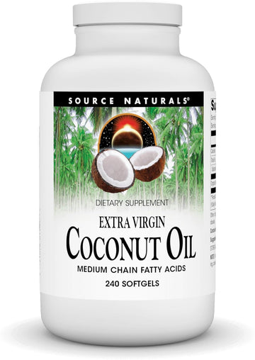 Source Naturals Extra Virgin Coconut Oil Medium-Chain Fatty Acids 100 Mg - 240 Softgels