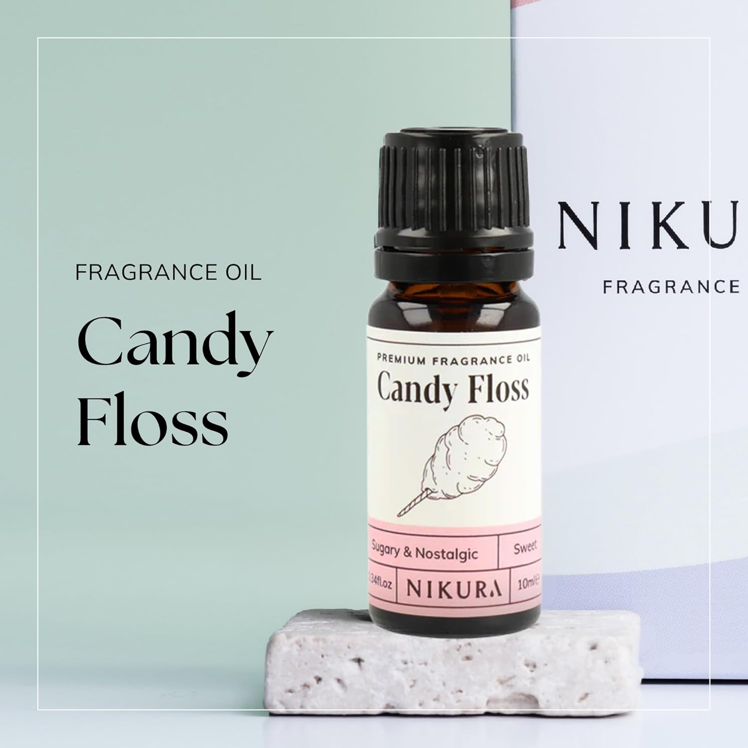 Nikura | Candy Floss Fragrance Oil - 10ml | Perfect for Soap Making, Candle Making, Wax Melts, Diffuser | Great for use in Bath Bombs, Perfume Oil, Perfume Scents | Vegan & UK Made : Amazon.co.uk: Home & Kitchen