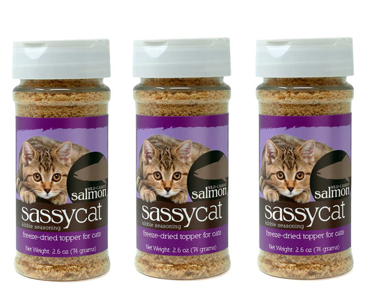 Herbsmith Sassy Cat Kibble Seasoning – Freeze Dried Turkey – Cat Food Topper For Picky Eaters – [Bundle: Chicken, Turkey, And Duck]
