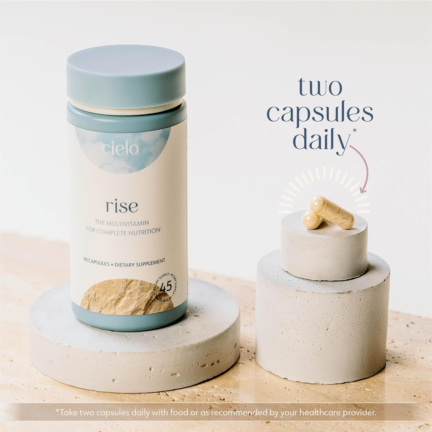Cielo Rise Multivitamin For Women And Men - Vitamin A, C, D3, E K2, & More - Magnesium Glycinate, Citrate, And Malate For Digestive Support - Complete Daily Nutrition (45 Day Supply) : Health & Household