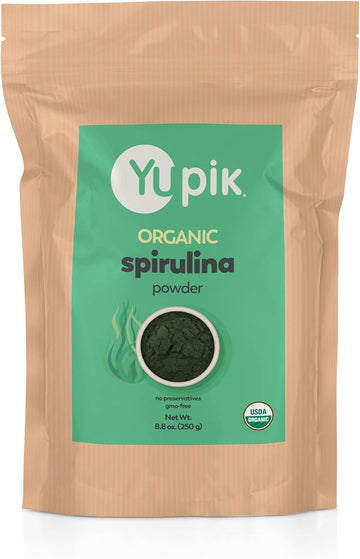 Yupik Organic Spirulina Superfood, 8.8 Ounce, Non-Gmo, Vegan, Gluten-Free