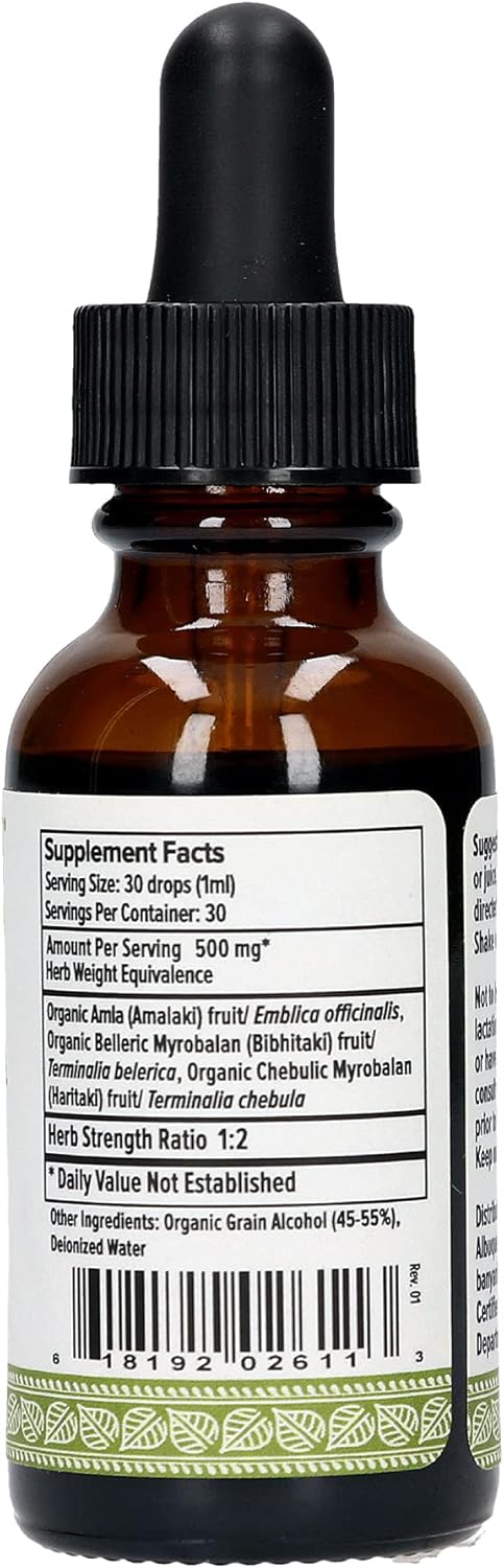 Banyan Botanicals Triphala Liq Herbal Extract – Organic Triphala Extract with Amla, Haritaki & Bibhitaki – for Daily Detox, Regularity & Rejuvenation* – 1. – Non-GMO Sustainably Sourced Vegan