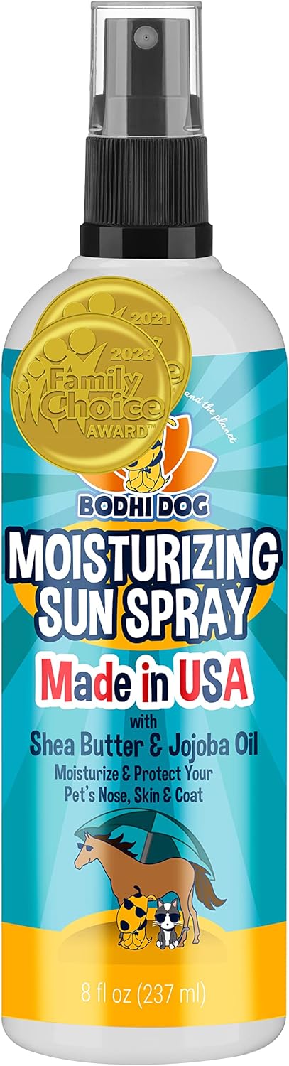 Bodhi Dog Sunscreen | Large 8oz SPF 30+ Moisturizing Pet Sunscreen | Safe for All Breeds of Dogs, Cats and Horses | Natural Skin Protection and Conditioner for Skin, Coat, Nose, and Ears | USA Made