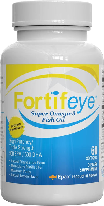 Super Omega-3 Fish Oil | 1600 mg Omega 3 | with EPA and DHA | Natural Lemon Flavor 30 Servings