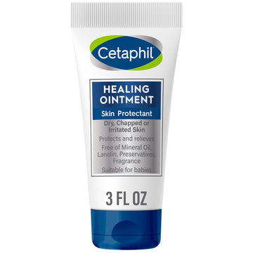 Cetaphil Healing Ointment, 3 oz, For Dry, Chapped, Irritated Skin,Heals and Protects ,Soothes Cracked Hands and Chapped Lips,Hypoallergenic ,Fragrance Free,Doctor Recommended Sensitive Skincare Brand