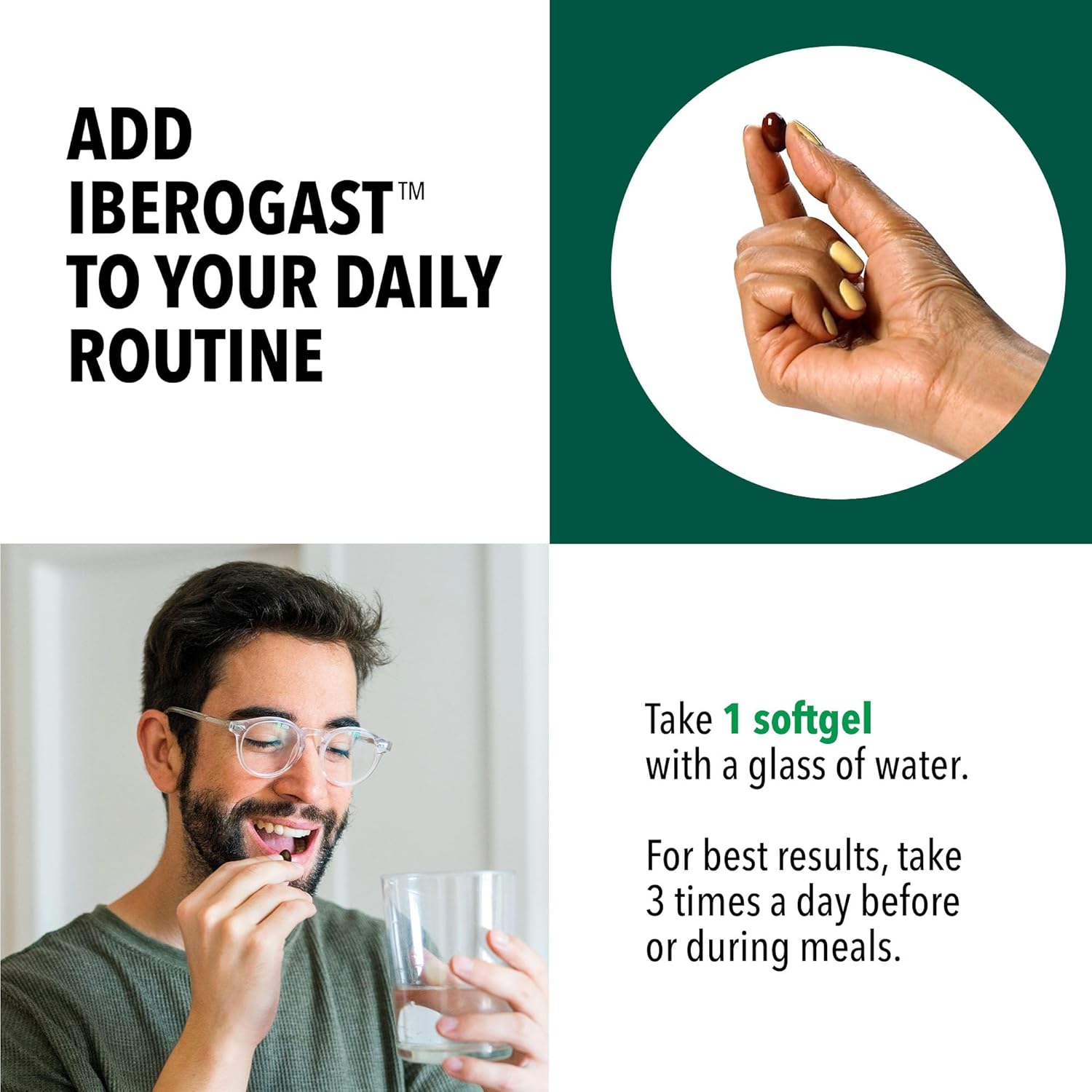 Iberogast Dual Action Digestive Relief, Daily Herbal Supplement, Supports Gut Health* Helps: Relieve Occasional Upset Stomach(bloating relief, nausea, heartburn, gas)+Restore Digestive Function* 30ct : Health & Household