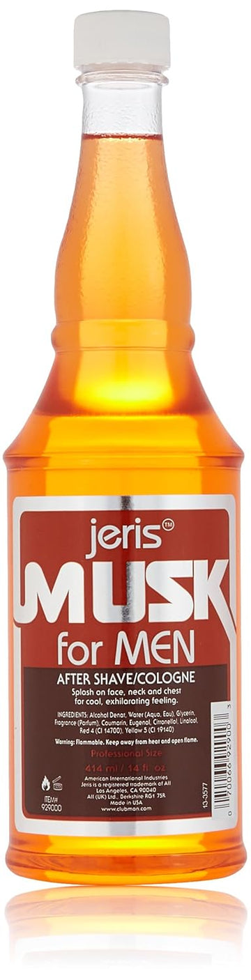 Clubman Jeris Musk After Shave Lotion/Cologne Professional, 14 Fl Oz