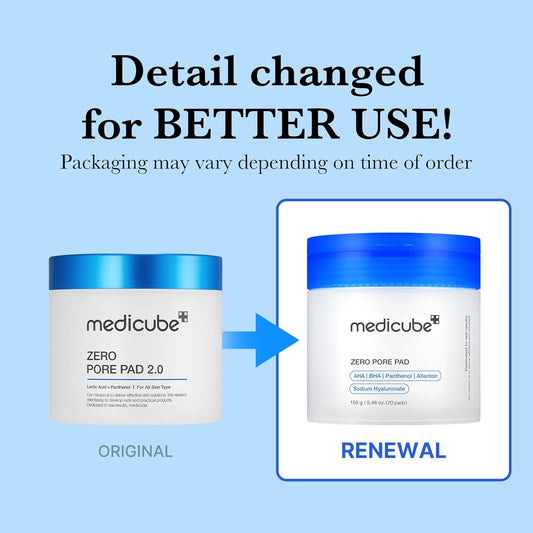 Medicube Daily Toner Pads With Exosome 2000 For Pore Care: Medicube Zero Pore Pads 2.0 And Zero Exosome Shot 2,000 Ppm Spicule Facial Serum