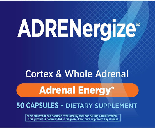 Nature'S Way Adrenergize With Adrenal Cortex & Whole Adrenal, Energy Support*, 50 Capsules