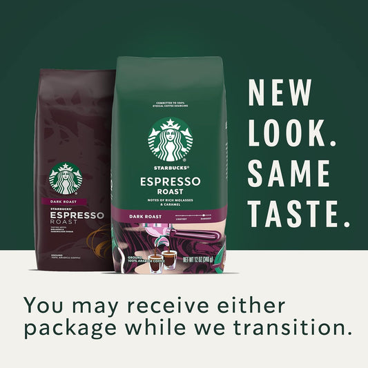 Starbucks Espresso Roast – Ground Coffee 6x18oz Multipack
