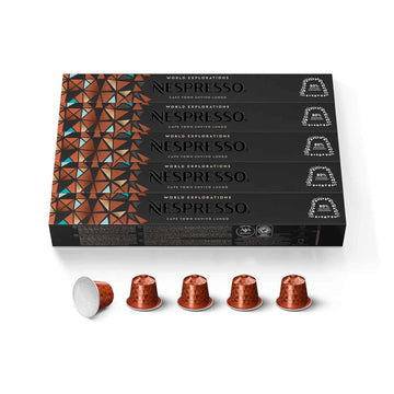 Nespresso Capsules Originalline, Capetown Lungo, Dark Roast Espresso Coffee Pods, 50-Count Espresso Pods, Brews 3.7Oz