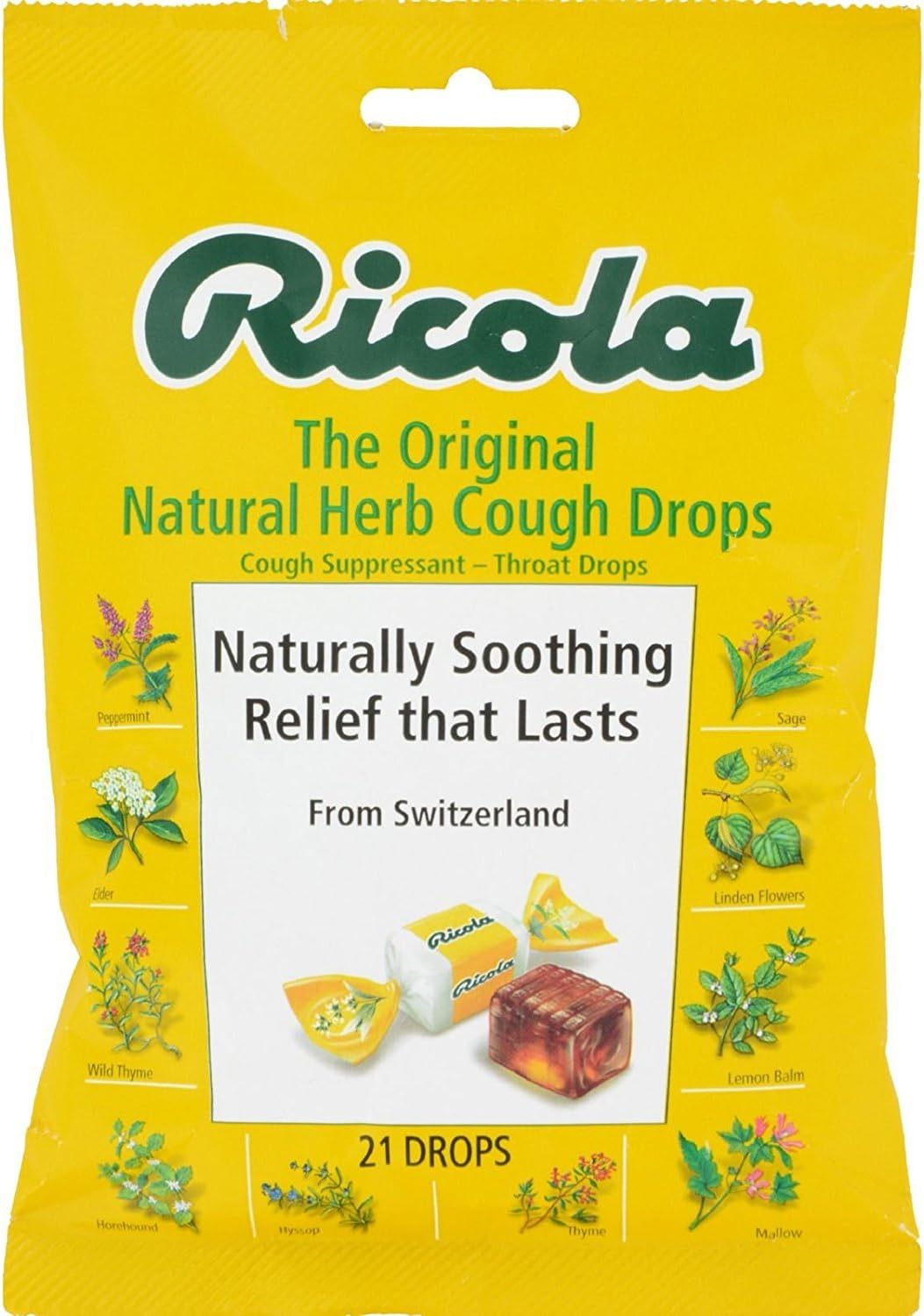 Ricola Original Herb Cough & Throat Drops, 21 ct