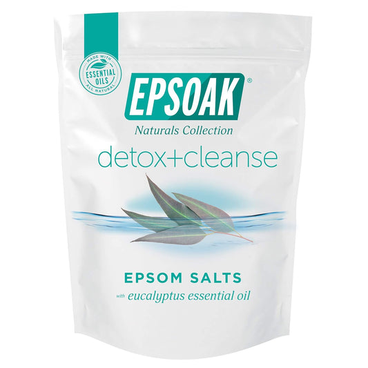 Epsoak Epsom Salt Detox + Cleanse - 4 Lbs. (Qty. 2 X 2 Lb. Bags) Bath Salts With Natural Essential Oils