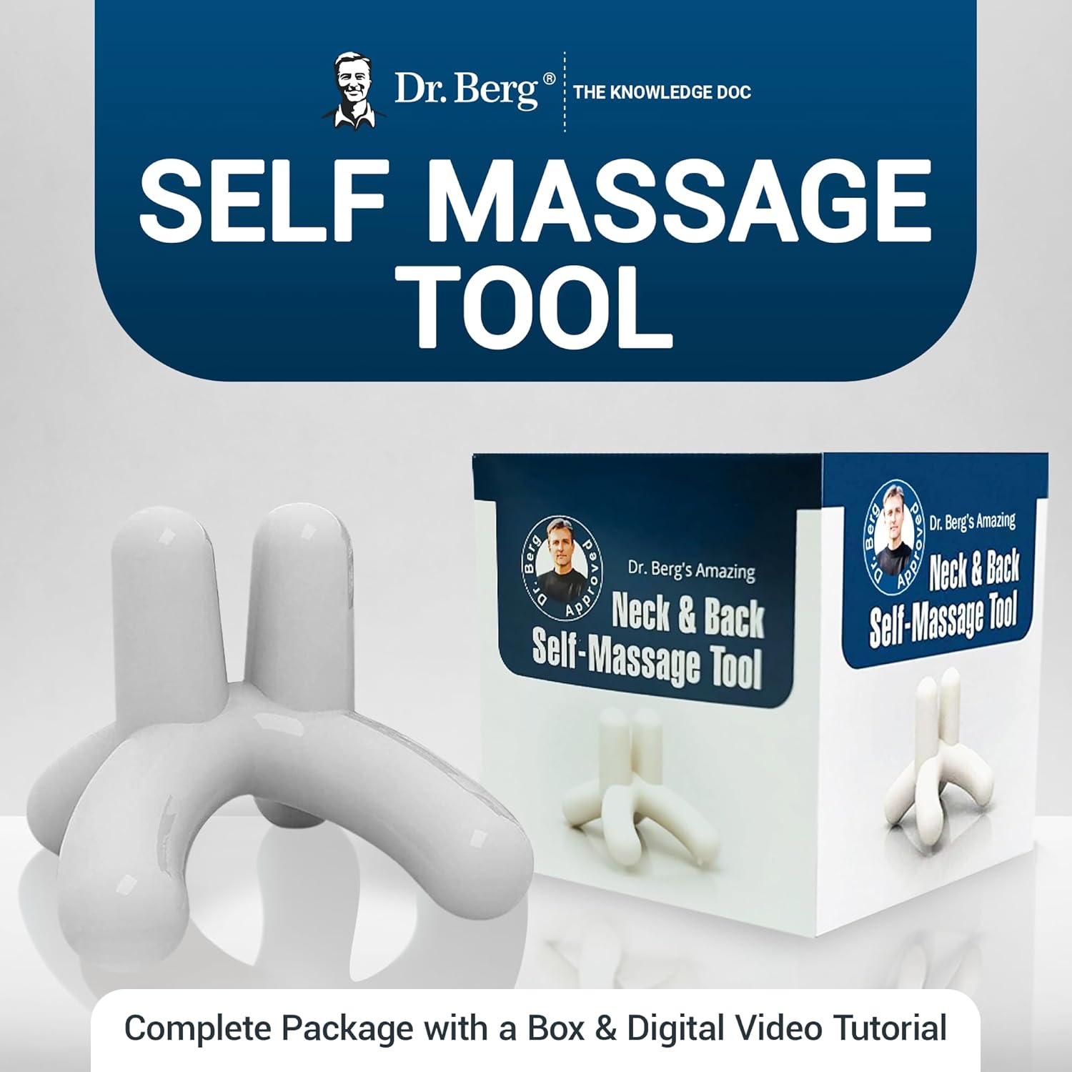 Dr. Berg Body, Neck & Back Self-Massage Tool - Comes with an Instructions Manual & Access to How-to Online Videos : Health & Household