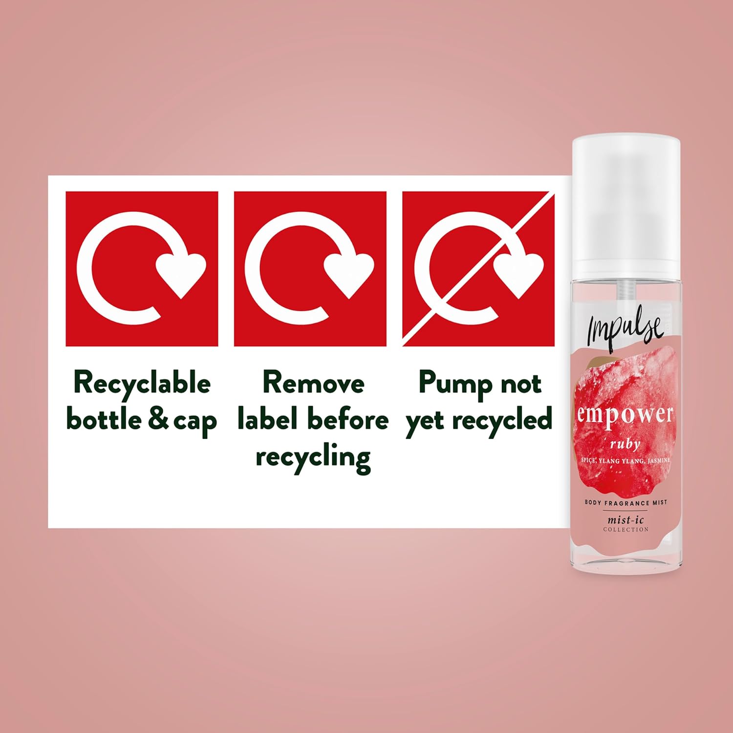 Impulse Mist-Ic Empower Body Mist, Pack Of 6