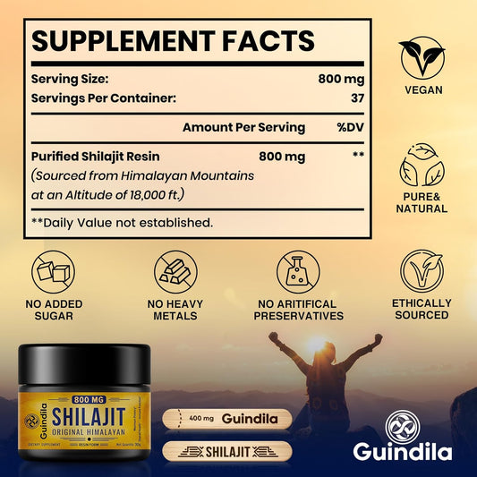 800Mg Shilajit Supplement - Shilajit Pure Himalayan Organic Shilajit Resin With Maximum Potency, Original From Himalayan With 85+ Trace Minerals & Fulvic Acid For Focus & Energy, Immunity, 3 Packs