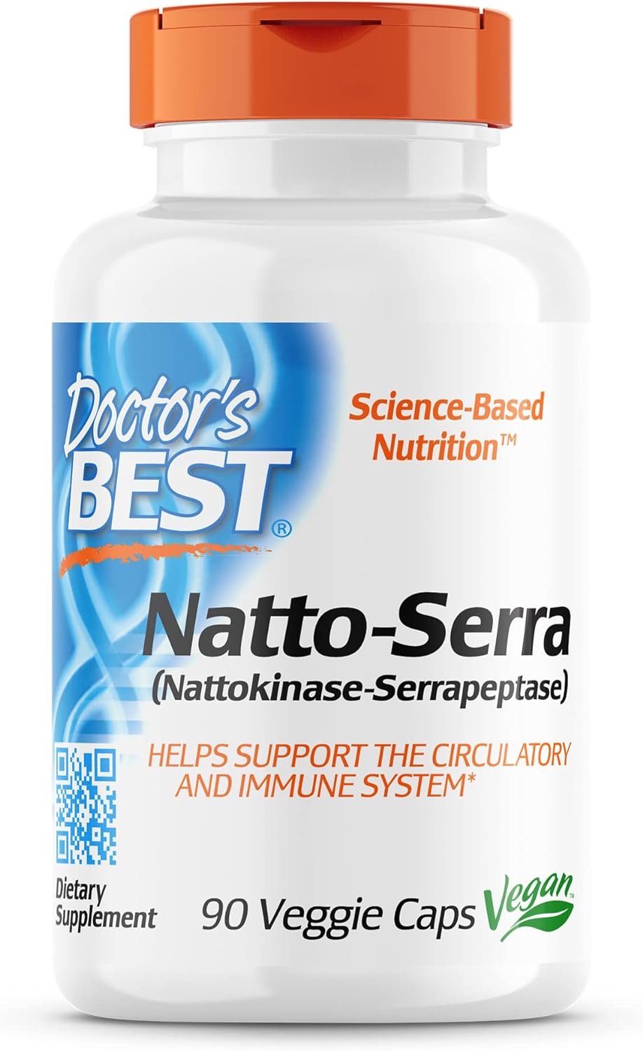 Doctor'S Best Natto-Serra, Non-Gmo, Vegan, Gluten Free, 90 Veggie Caps