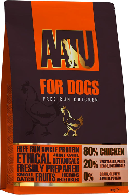 AATU 80/20 Complete Dry Dog Food, Chicken 10kg - Dry Food Alternaitve to Raw Feeding, High Protein. No Nasties, No Fillers?AC10