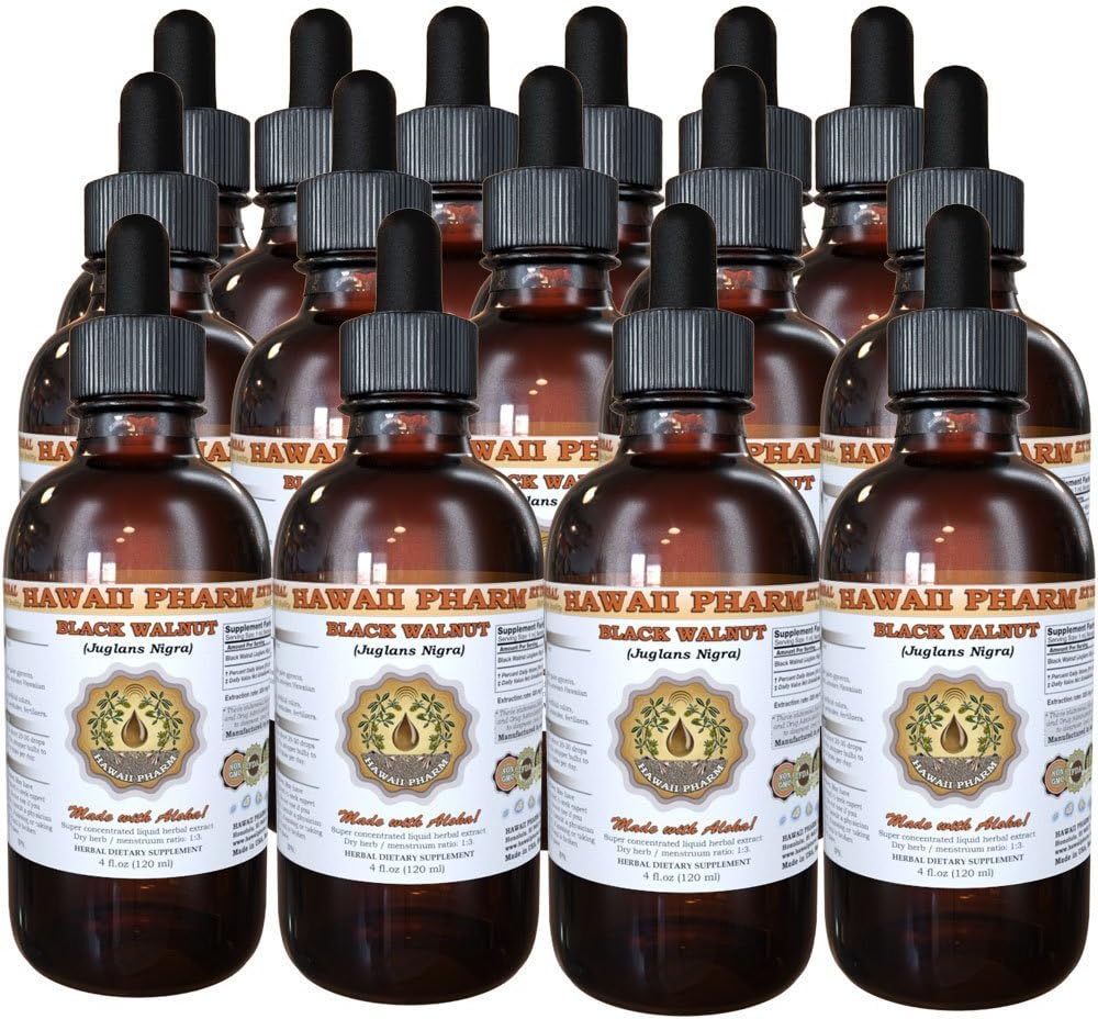 Black Walnut Liquid Extract, Organic Black Walnut (Juglans Nigra) Tincture Supplement 4X4 Oz