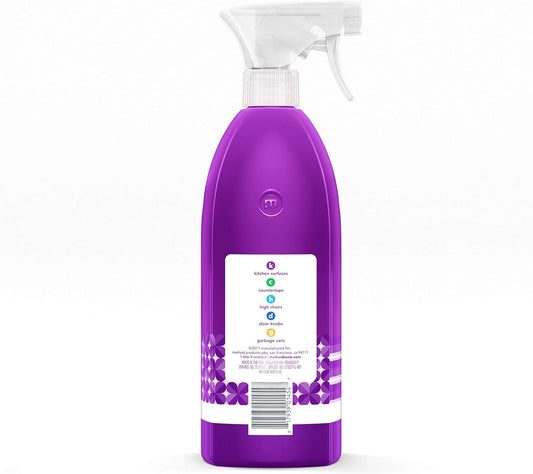 Method Antibacterial All Purpose Cleaner Spray, Wildflower, Kills 99.9% Of Household Germs, 28 Fl Oz (Pack Of 8)