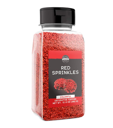 Birch & Meadow Red Sprinkles, 12.8 Oz, Fun & Decorative Topping, Crunchy Texture