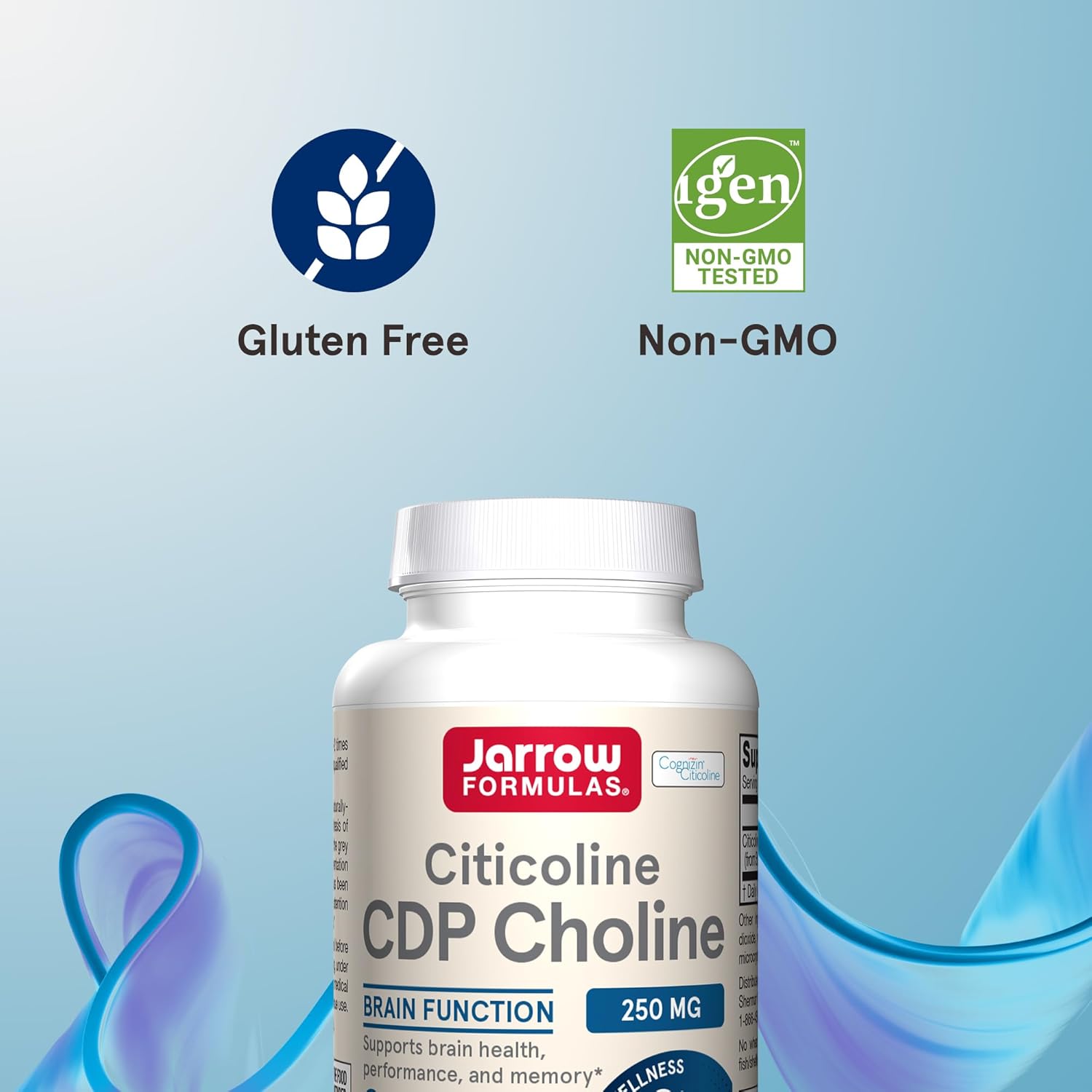 Jarrow Formulas Citicoline Cdp Choline 250 Mg, Cdp Choline Supplement Supports Brain Health, Performance And Memory, 120 Capsules, Up To A 120 Day Supply, Pack Of 12
