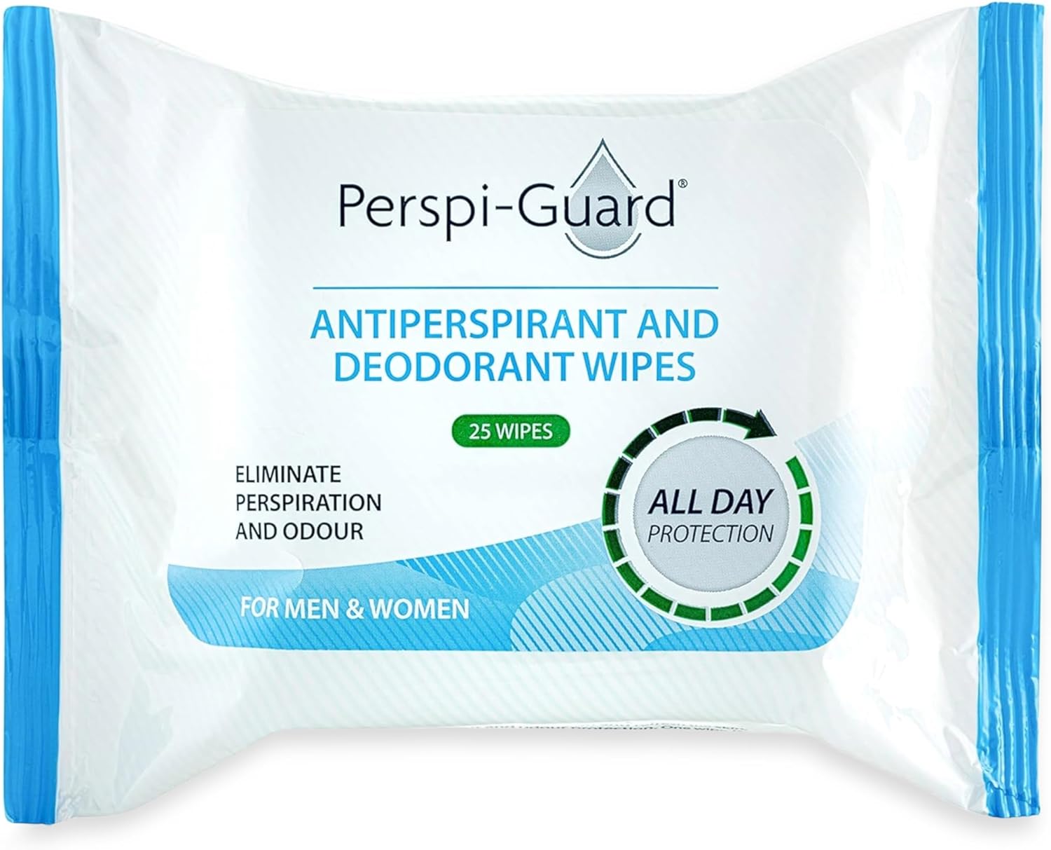 Perspi-Guard Antiperspirant & Deodorant Body Wipes For Adults, Travel Wipes For Women & Men - Camping, No Shower, Summer Holiday Essentials, 1-Pack