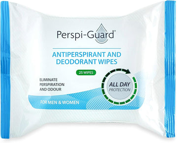 Perspi-Guard Antiperspirant & Deodorant Body Wipes For Adults, Travel Wipes For Women & Men - Camping, No Shower, Summer Holiday Essentials, 1-Pack
