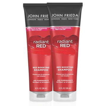 John Frieda Radiant Red Shampoo, Enhances Red Shades With Pomegranate And Vitamin E, 8.3 Oz (Pack Of 2)