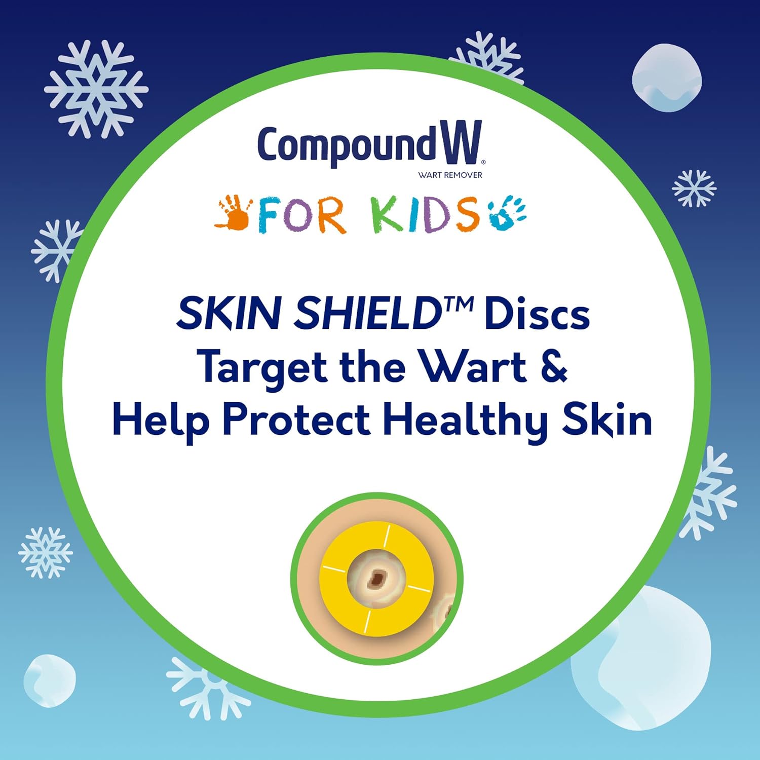 Compound W Freeze Off for Kids Wart Remover, 15 Freeze Applications and 18 Skin Shield Discs, For Common and Plantar Wart Removal