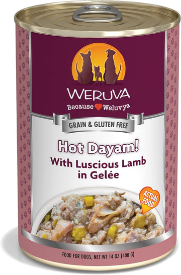 Weruva Classic Dog Food, Hot Dayam! With Lamb In Gelée, 14Oz Can (Pack Of 12)