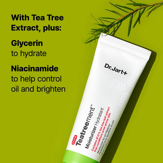 Dr.Jart+ Teatreement Face Moisturizer For Oily Skin With Niacinamide And Glycerin | Korean Skin Care, 1.69 Fl Oz