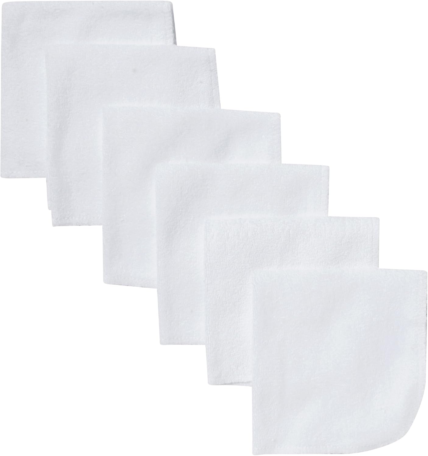 Gerber Washcloth, White, 6-Count
