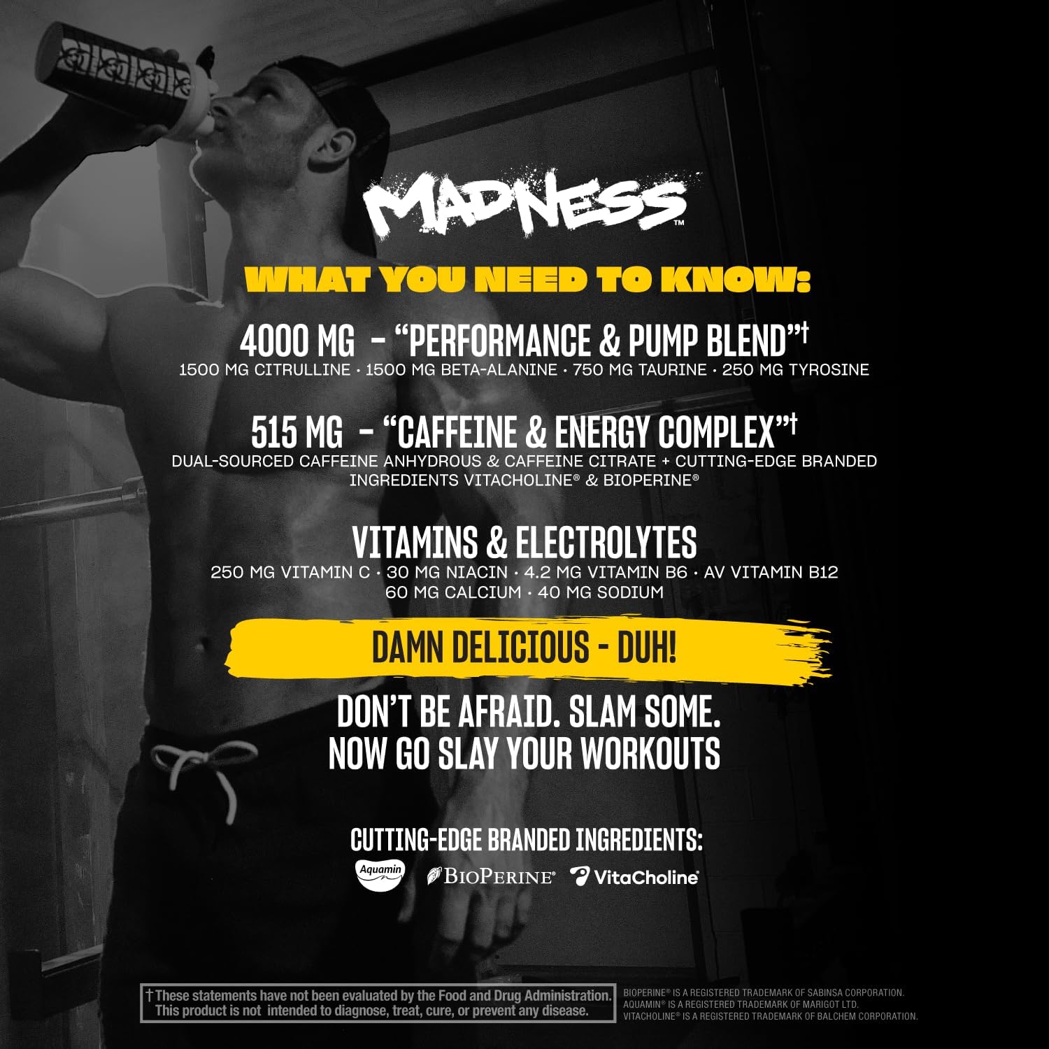 Mutant Madness | Pre Workout Powder Supplement Performance And Pump Blend Includes L-Citrulline, Beta-Alanine, Taurine, L-Tyrosine | 30 Serving | Peach Mango : Health & Household