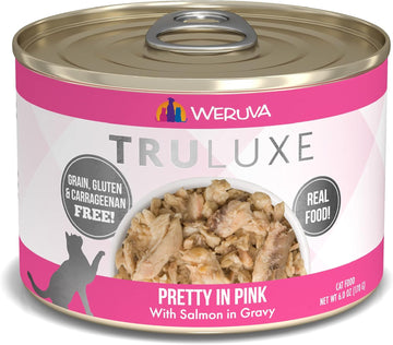 Weruva Truluxe Cat Food, Pretty In Pink With Wild-Caught Salmon In Gravy, 6Oz Can (Pack Of 24), Model:4339