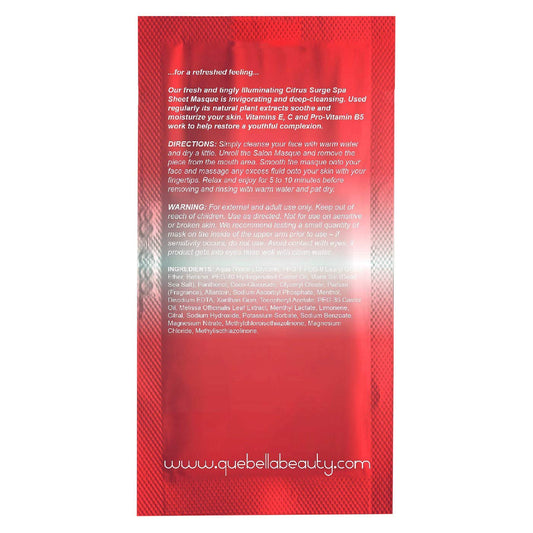 Que Bella B07Gnrpp7T Illuminating Sheet Mask - Citrus Surge : Beauty & Personal Care