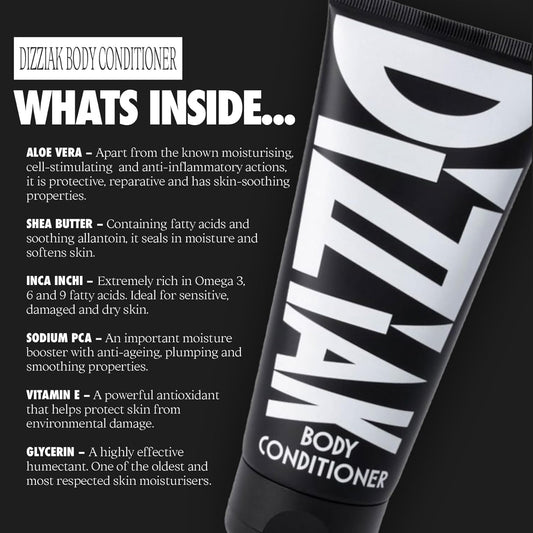 Dizziak Body Conditioner & Moisturiser – Shea Butter, Aloe Vera & Quinoa Protein – Vegan, Non-Greasy, Fast-Absorbing Hydration For All Skin Types – 200Ml