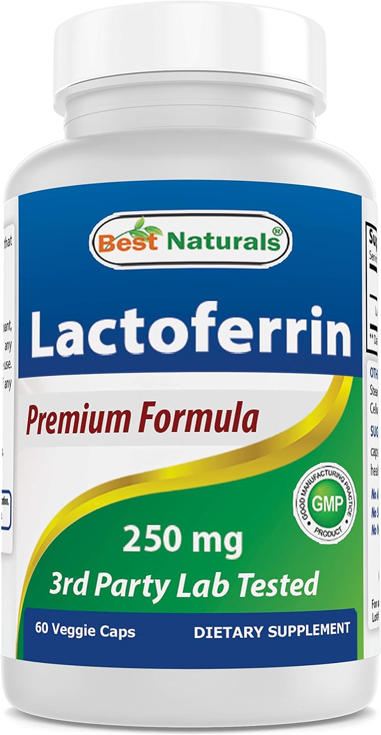 Best Naturals Lactoferrin 250 Mg Veggie Capsule, Supports Healthy Immune Function - 60 Count