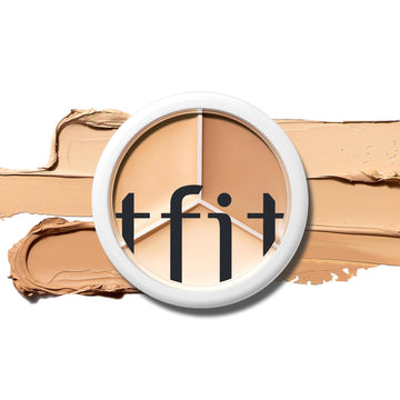 Multi-Use Pot Concealer - Triple Palette | High-Pigmented, Full Coverage & Crease-Proof | Korean Concealer For Dark Circles, Redness & Blemishes (B01 Corrector, 0.52 Oz)