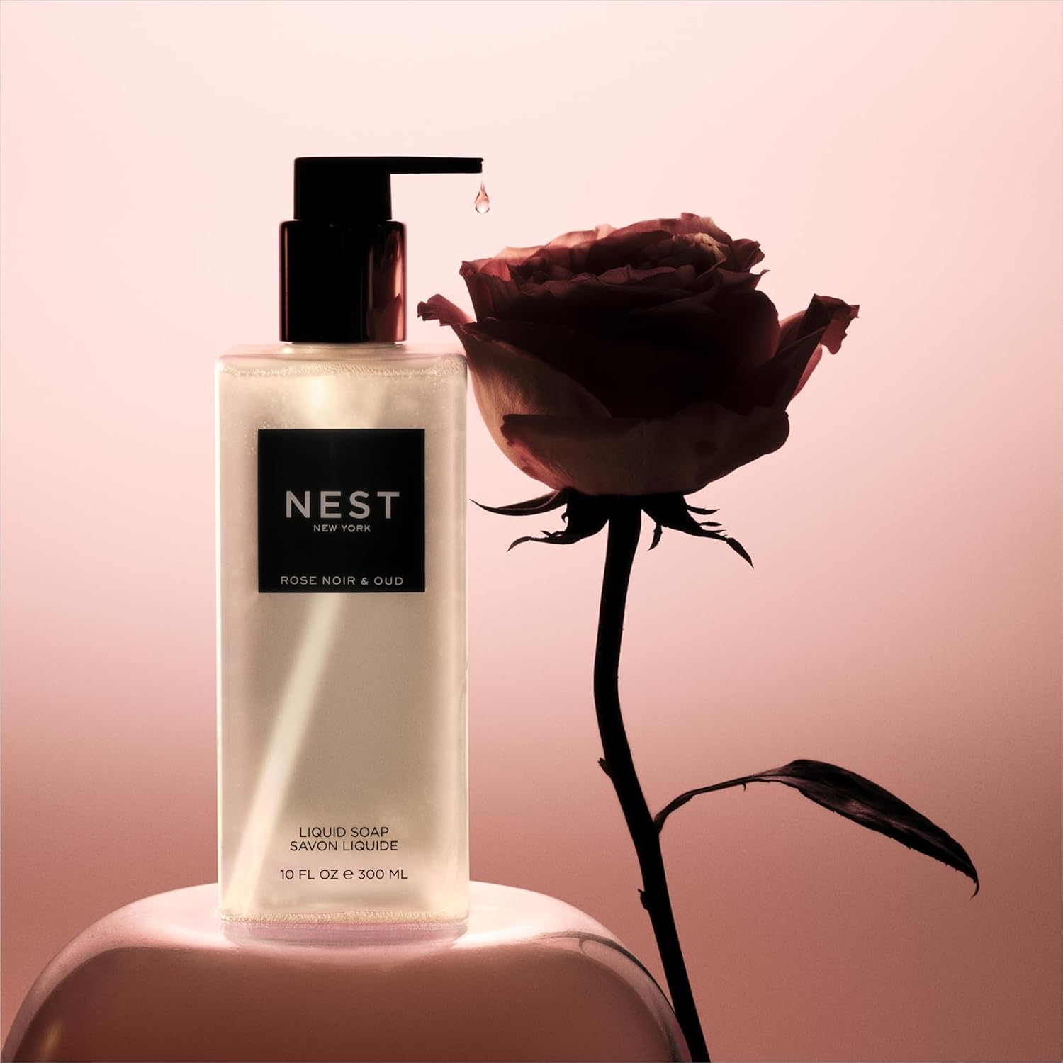 Nest New York Liquid Soap, Rose Noir & Oud - 10 Fl Oz - Cleanses & Nourishes Skin - Approx. 300 Pumps Per Bottle - Gluten Free & Cruelty Free : Beauty & Personal Care