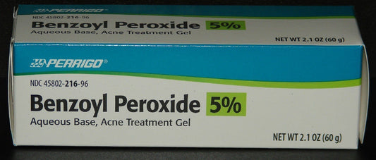 Perrigo 5 Percent Benzoyl Peroxide Acne Treatment Gel 60Gm Tube : Beauty & Personal Care